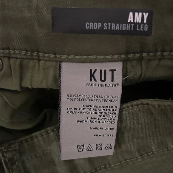 Kut from the Kloth Olive Green Skinny Jeans Amy 14 - Picture 6 of 6
